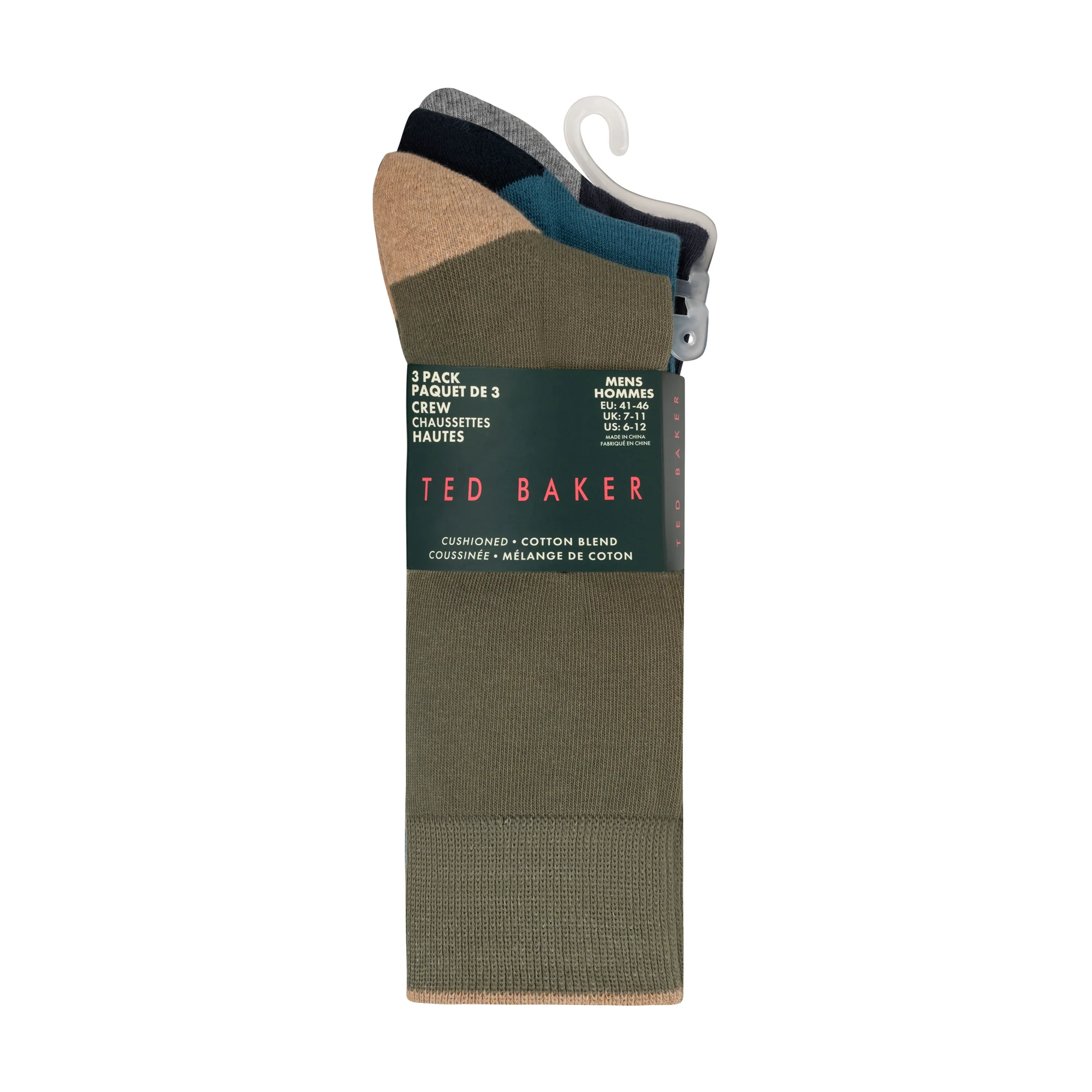 3 PK MENS 1/2 TERRY CREW | GREEN - Image 3